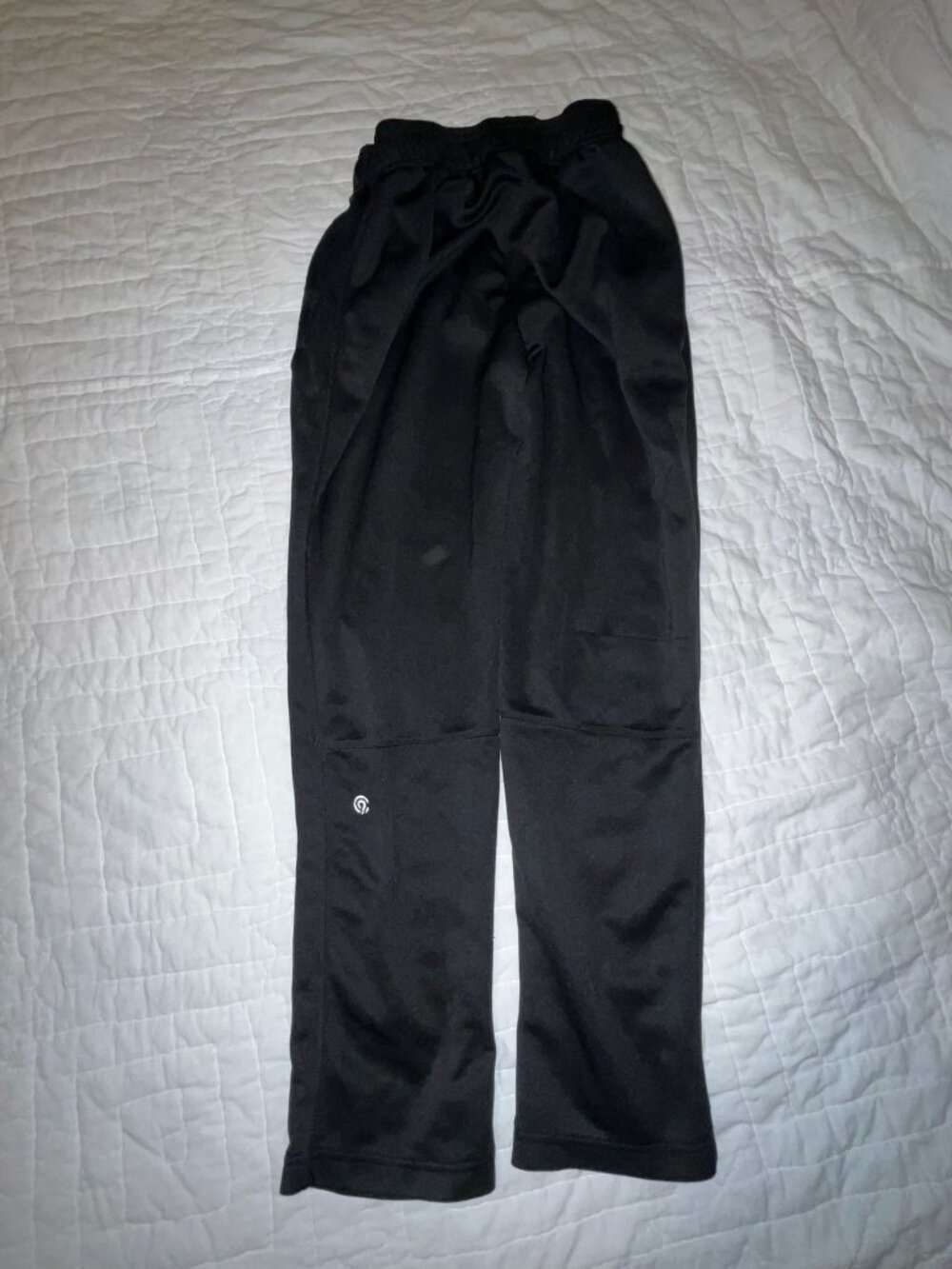Black Athletic Pants With Elastic Waistband
